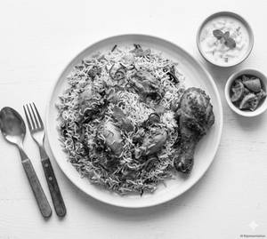 1 Masala Chicken Biryani ( 1 Kg ) + 1 Chicken Fry (1 Pc)