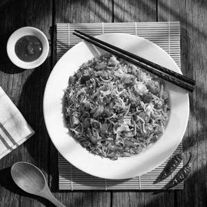 Schezwan Chicken Fried Rice + Free Dessert
