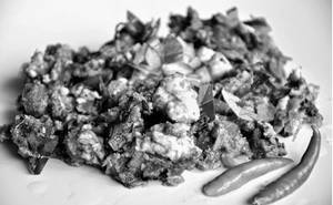Mutton Brain Egg Roast