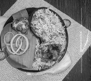 Chicken Biryani & Chicken Kabab