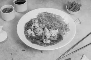 Pork Mixed Pan Fried Noodles ( Gravy)