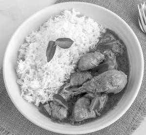 Chicken curry 4 full plate with 4 plane rice