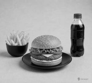 Burger + French Fries + 250 ml Cold Drink