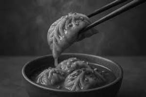 Veg korean barbeque gravy momos