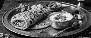 Brother's Special Paneer Paratha With Curd.