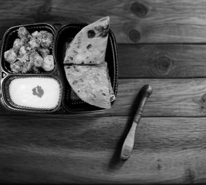 Achari arbi with plain Paratha(2pec)