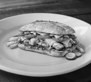 Chicken Cheese Sandwich With Mojito