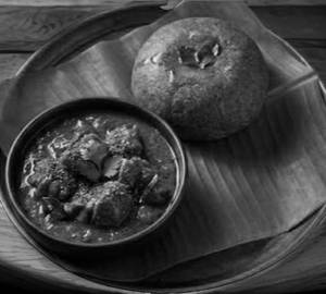 Ragi Balls With Mutton Curry