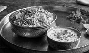 Veg. Biriyani With Raita