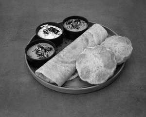 Plain Dosa And Poori[2 Pieces]