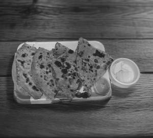 Plain Egg Paratha With Butter And Pickle