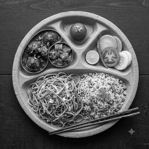 Chinese gold thali