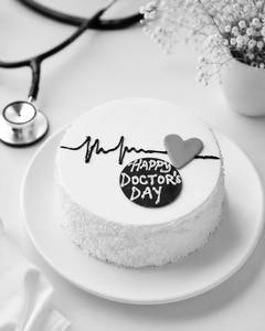 Doctor's Day Heartbeat Vanilla Cake (500 Gm)