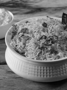 Biryani With Mirchi Salad & Raita
