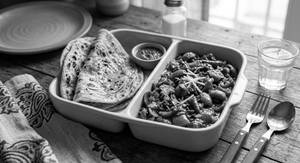 2 Paratha+ Mushroom Chilli