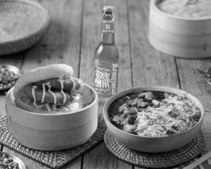 Chicken Manchurian Noodles Meal Combo (bao + Drink)