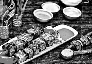 Paneer mushroom tikka