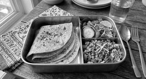 4 Roti+ Paneer Bhurji+ Green Salad