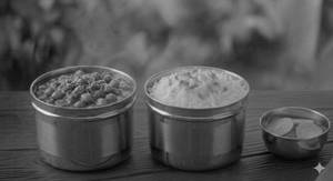 Safed Chole Curry Chawal Onion Salad (family Pack)