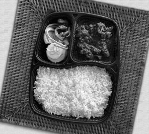 Rice With Til Chicken Platter