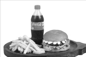 Veg Burger+fries+coke