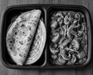 3 Paratha + Mushroom Kadai