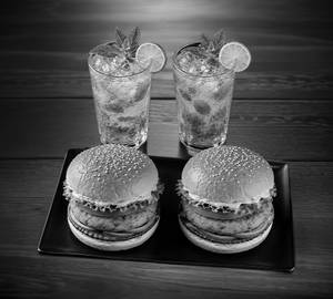 Aloo Tikki Burger (2) + Mint Mojito (2)