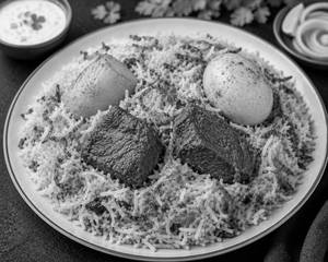 Egg Beef Biryani ( 2 Pcs Beef & 1 Pc Egg)