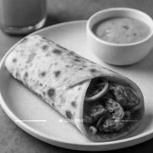 Mushroom Tikka Roll