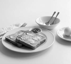 2 Pcs Bread Butter +  2 Eggs
