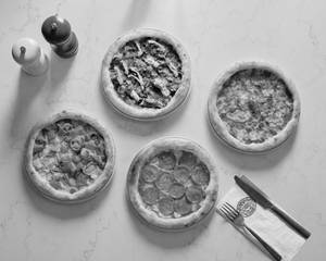 Combo Of 2 Veg And 2 Non-Veg Pizzas