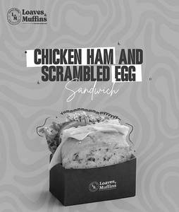 Chicken Ham And Scrambled Egg Sandwich