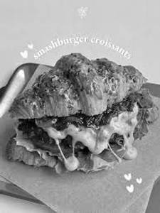 Croissant Double Patty Cheese Burger