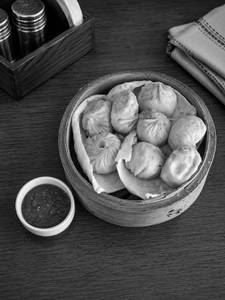Vegetable Steamed Momo(8 Pcs)