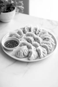 Chicken steamed momos [8 pieces]