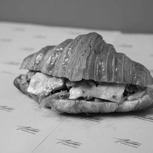Croissant Mushroom Burger
