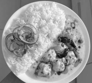Kadhi Pakoda With Plain Rice