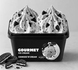 Cookies N Cream Gourmet Ice Cream Tub-750Ml