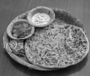 2Allo Paratha Chole ,Sabji dal Rice