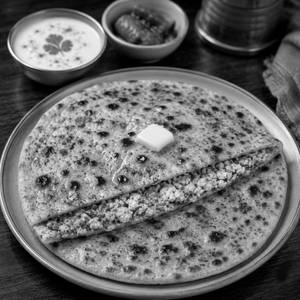 1 Paneer Paratha  With Curd And Pickle