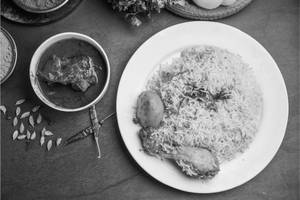 Half Chicken Biryani + Half Mutton Kassa