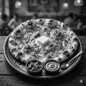1 Tkg.spl.amritsari Kulcha With Chutney And Pickle