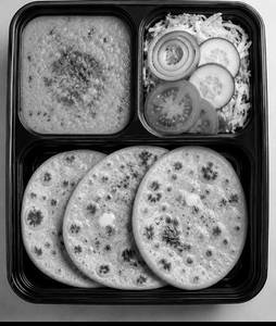 3 Butter Roti ,  Dal Fry , Salad