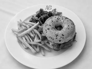 Bacon & Egg In Sesame Bagel