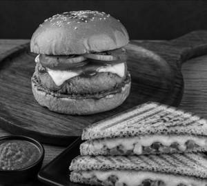 Aloo Tikki Burgar+Cheese Chutney Sandwiche+Colddrink 200Ml