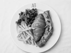Mushroom Cheese Croissant Sandwich