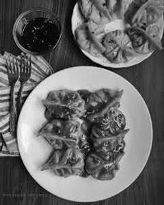 Chicken korean barbeque gravy momos