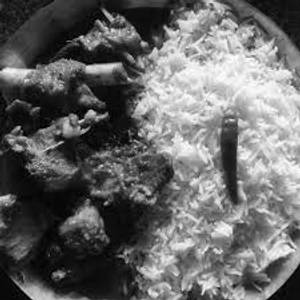 Plain Rice+Mutton Kasha