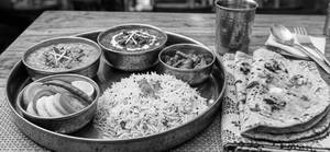 Dal Fry + Rajma + Rice + 4 Butter Roti