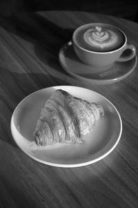 Cappuccino And Butter Croissant